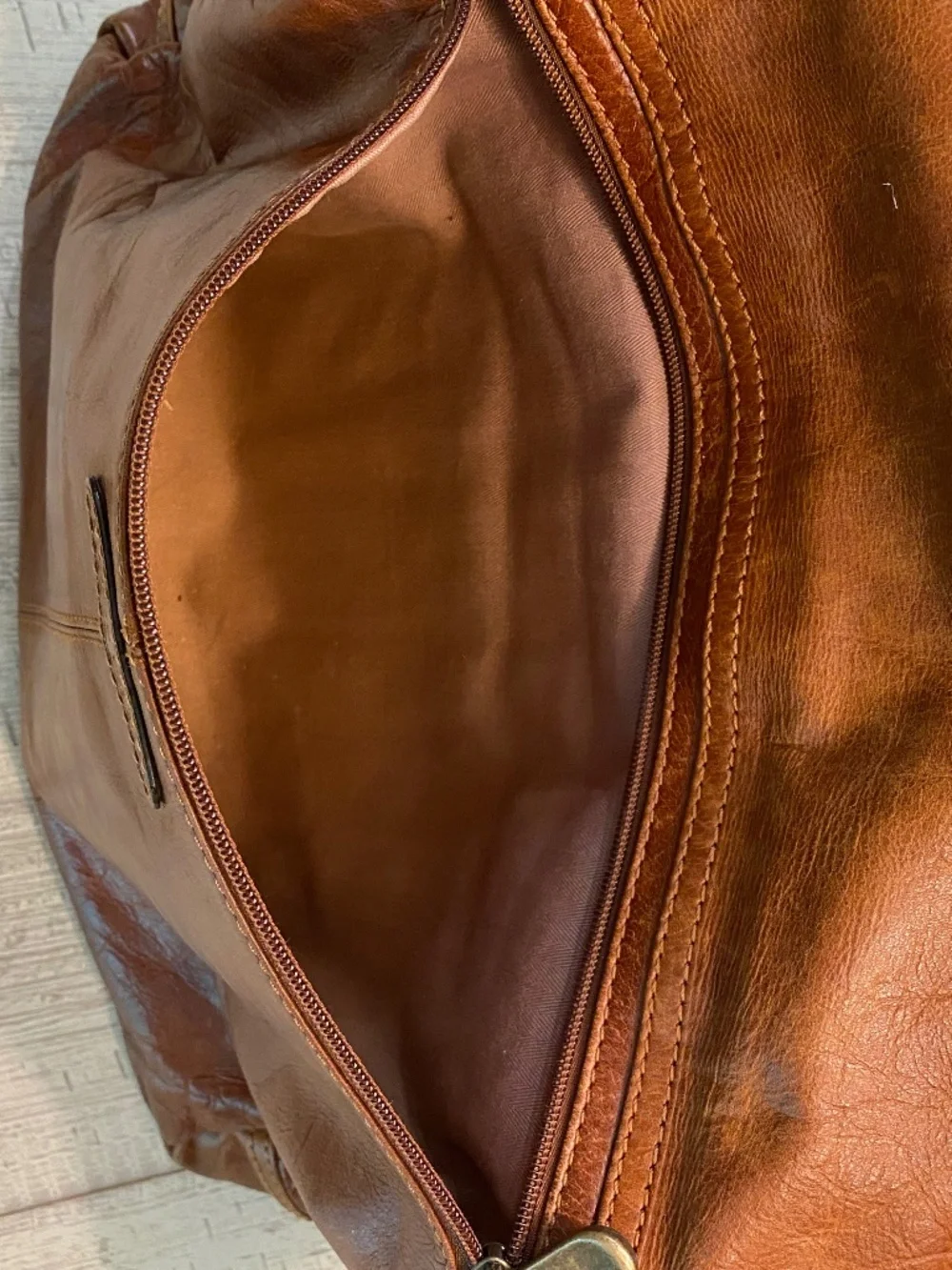 Vintage Brown Leather Fossil Messenger Laptop Bag